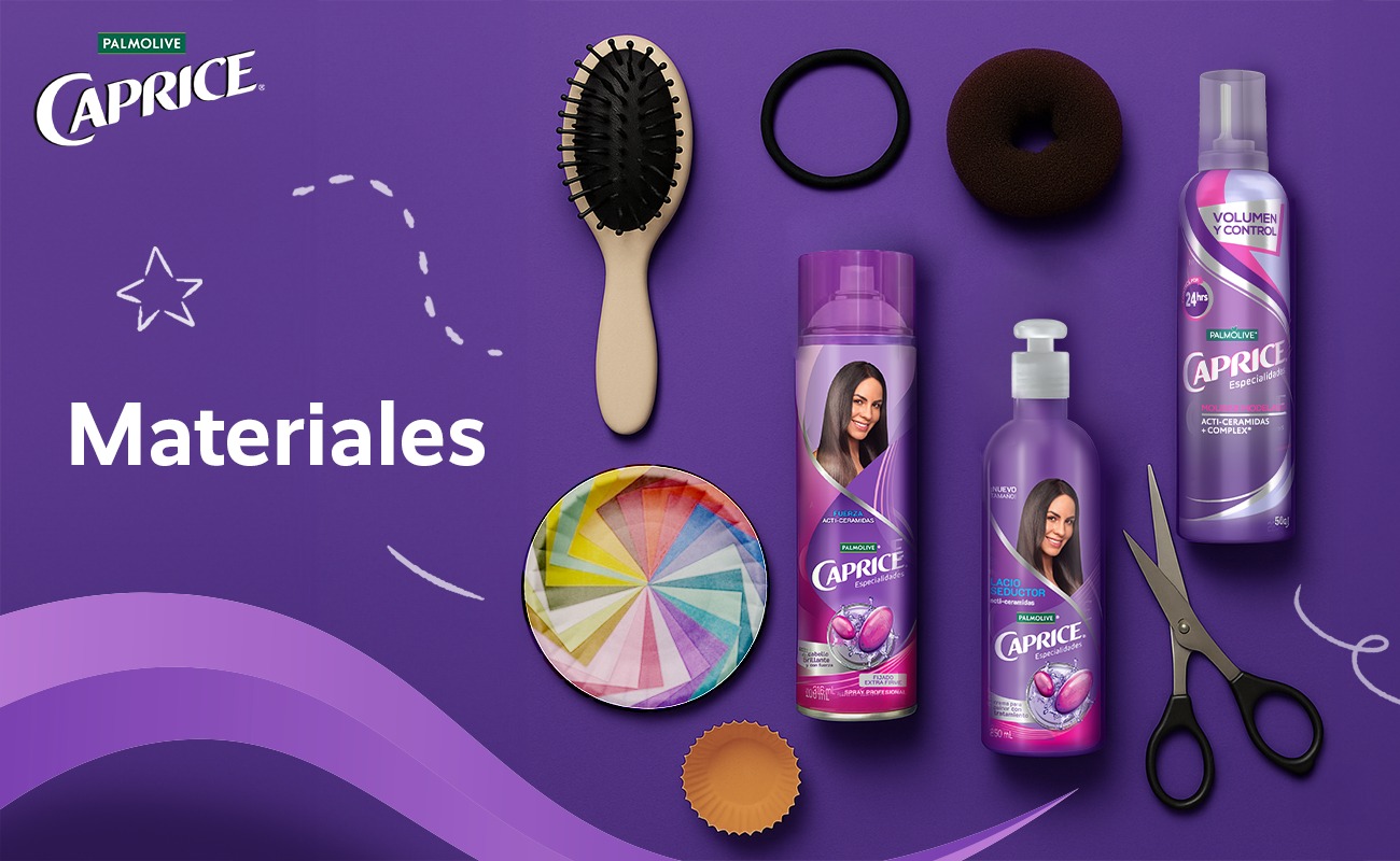 Materiales para peinado loco infantil